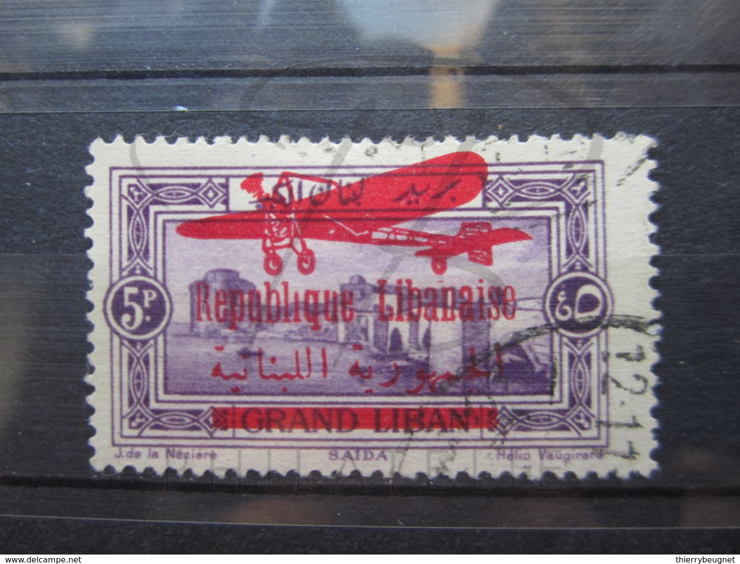 VEND BEAU TIMBRE DE POSTE AERIENNE DU GRAND LIBAN N° 34 !!! - Luftpost