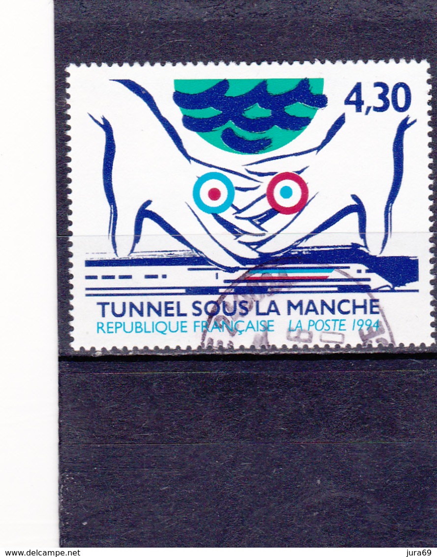 France Oblitéré  1994  N° 2883   Inauguration Du Tunnel Sous La Manche - Oblitérés