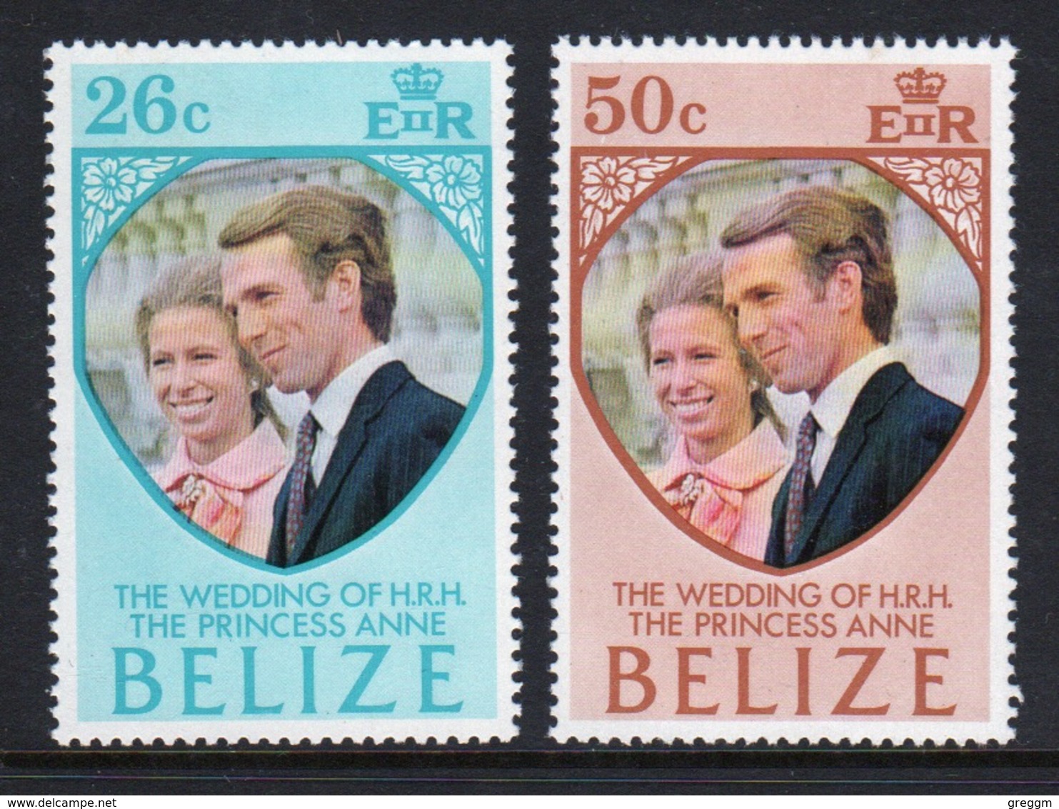 Belize 1973 Set Of Stamps To Celebrate The Royal Wedding. - Belize (1973-...)