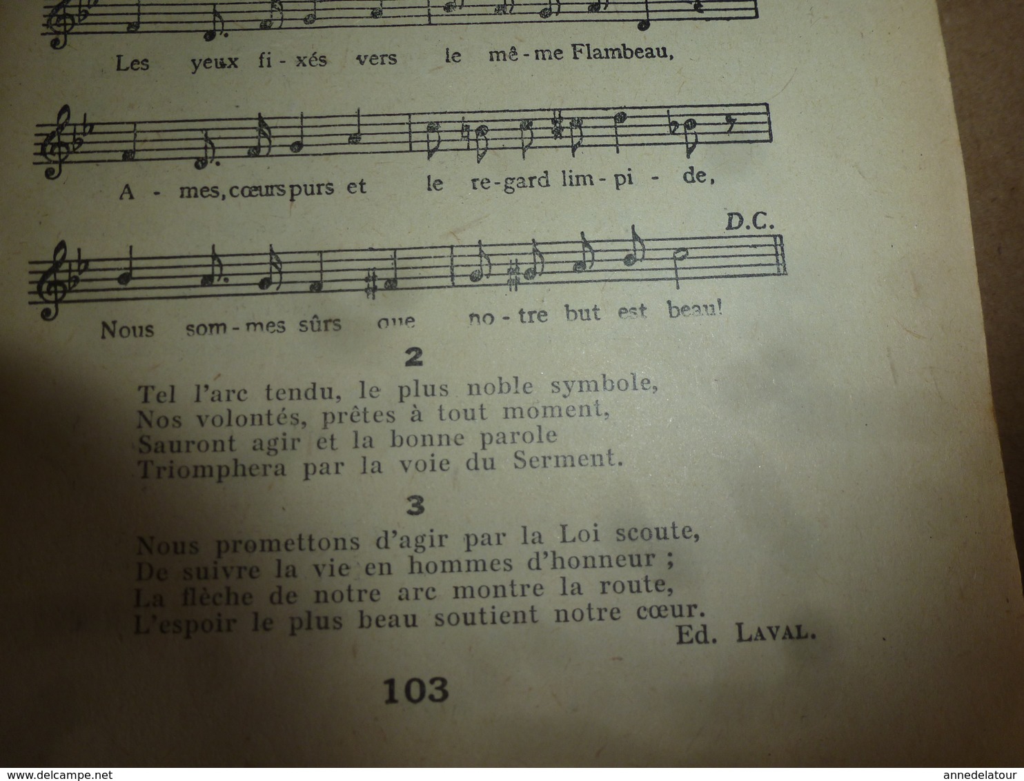 1947 LE COQ chansonnier scout des Eclaireurs Unionistes de France -  illustré par Le Page