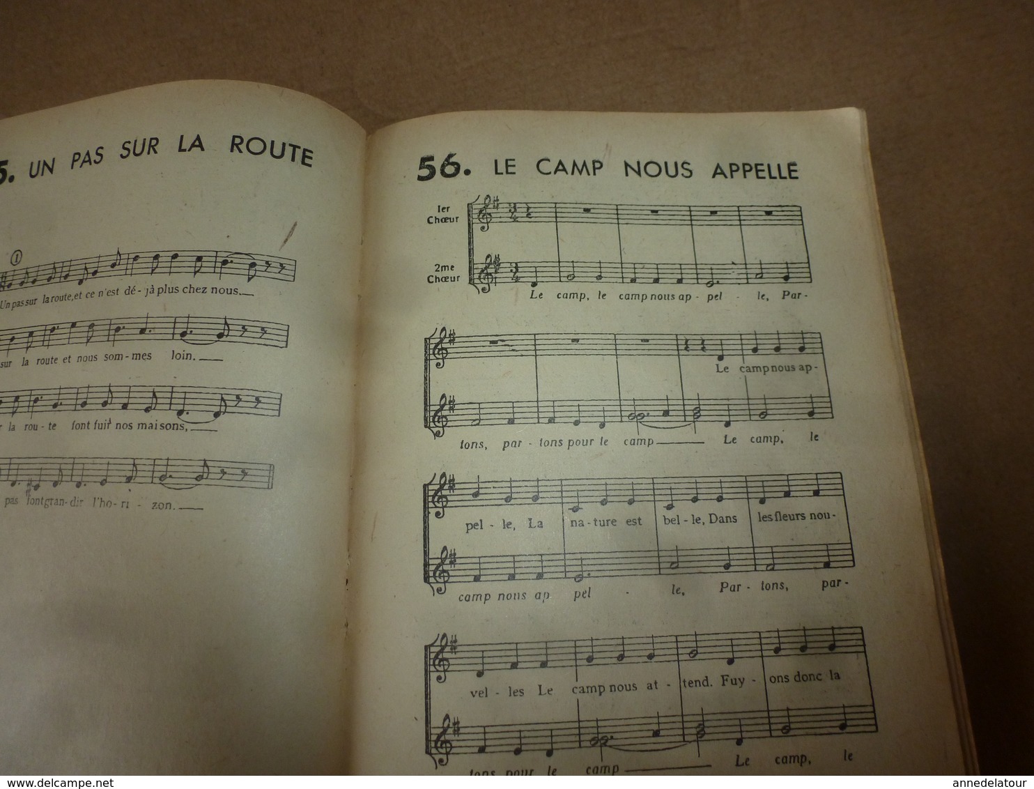 1947 LE COQ chansonnier scout des Eclaireurs Unionistes de France -  illustré par Le Page