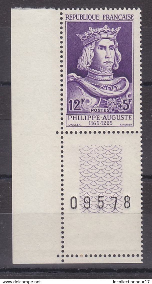 France Année 1955 N° 1027** Coin Numéroté Lot 654 - Neufs