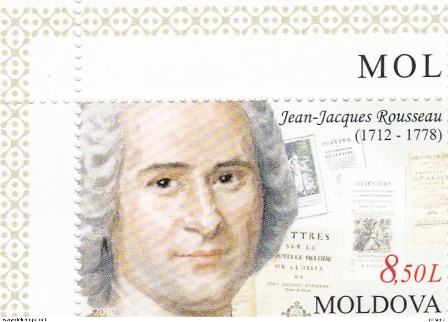 3 * Timbres 2012 Dont J.J. Rousseau - Moldavie