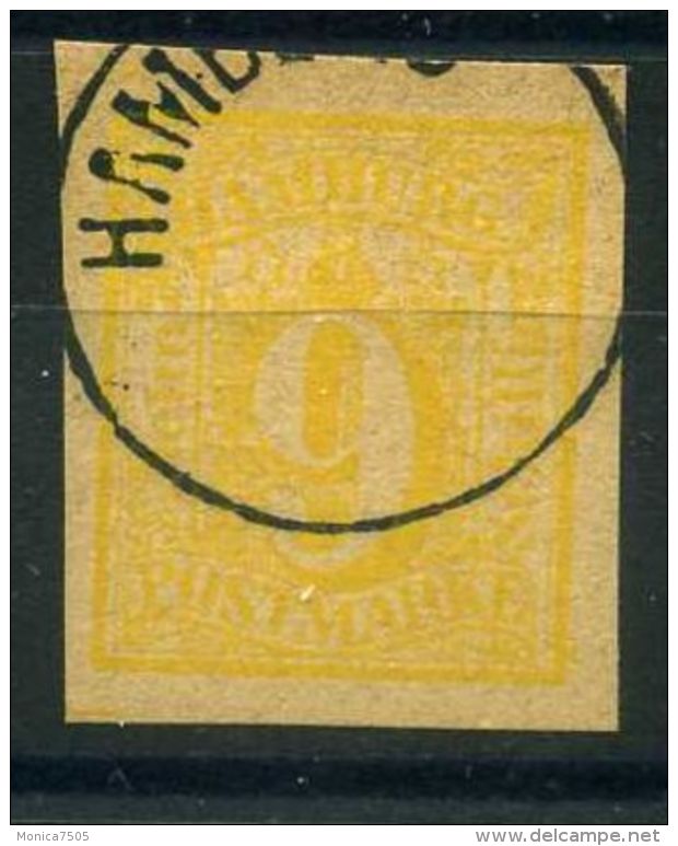 ALLEMAGNE/HANBOURG ( POSTE ) : Y&amp;T N°  21  "  FAUX    "  TIMBRE  OBLITERE . - Hambourg