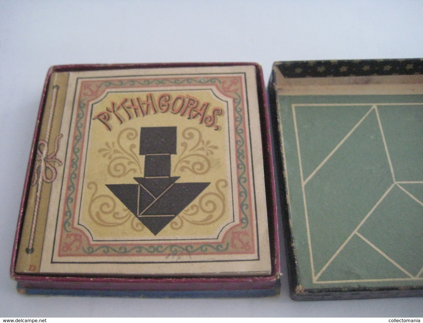 1 Boite (doos, Box) RARE C1900 Litho Problem PYTHAGORAS, Complete Perfect, With Booklet, Mit Buchlein 9cmX9cm RICHTER - Sonstige & Ohne Zuordnung