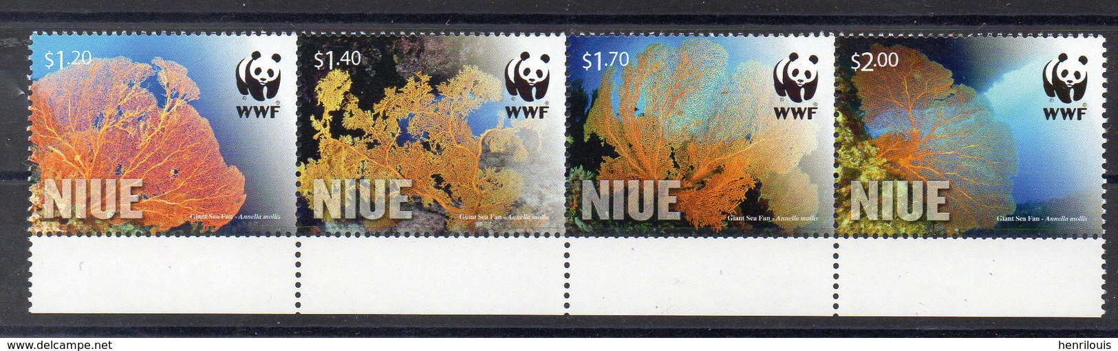 NIUE  Timbres Neufs ** WWF   ( Ref477 ) Mer - Coraux - Niue