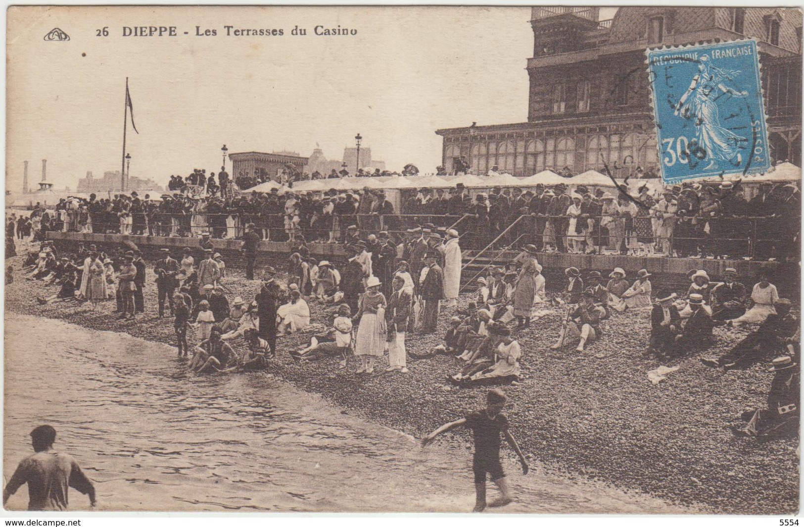 76 Le Havre La Rue De Paris  Et L Hotel De Ville  Dieppe Les Terrasses Du Casino  La Plage - Dieppe