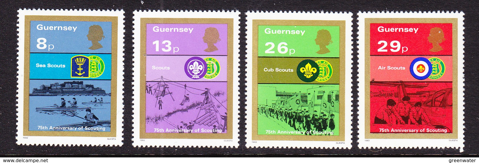 Guernsey 1982 Scouting 4v ** Mnh (39893) - Guernsey