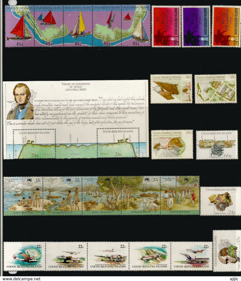 Lot De 26 Timbres Neufs  ILES COCOS En Séries Complètes, (including Charles Darwin Visit 1832,etc) Côte  40,00 € EUR - Cocos (Keeling) Islands