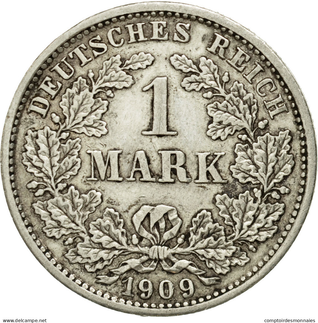Monnaie, GERMANY - EMPIRE, Wilhelm II, Mark, 1909, Munich, TTB, Argent, KM:14 - 1 Mark