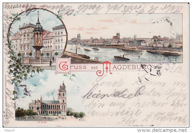 2504124Gruss Aus Magdeburg, 1903 (Falten Sehen Rückseite) - Magdeburg