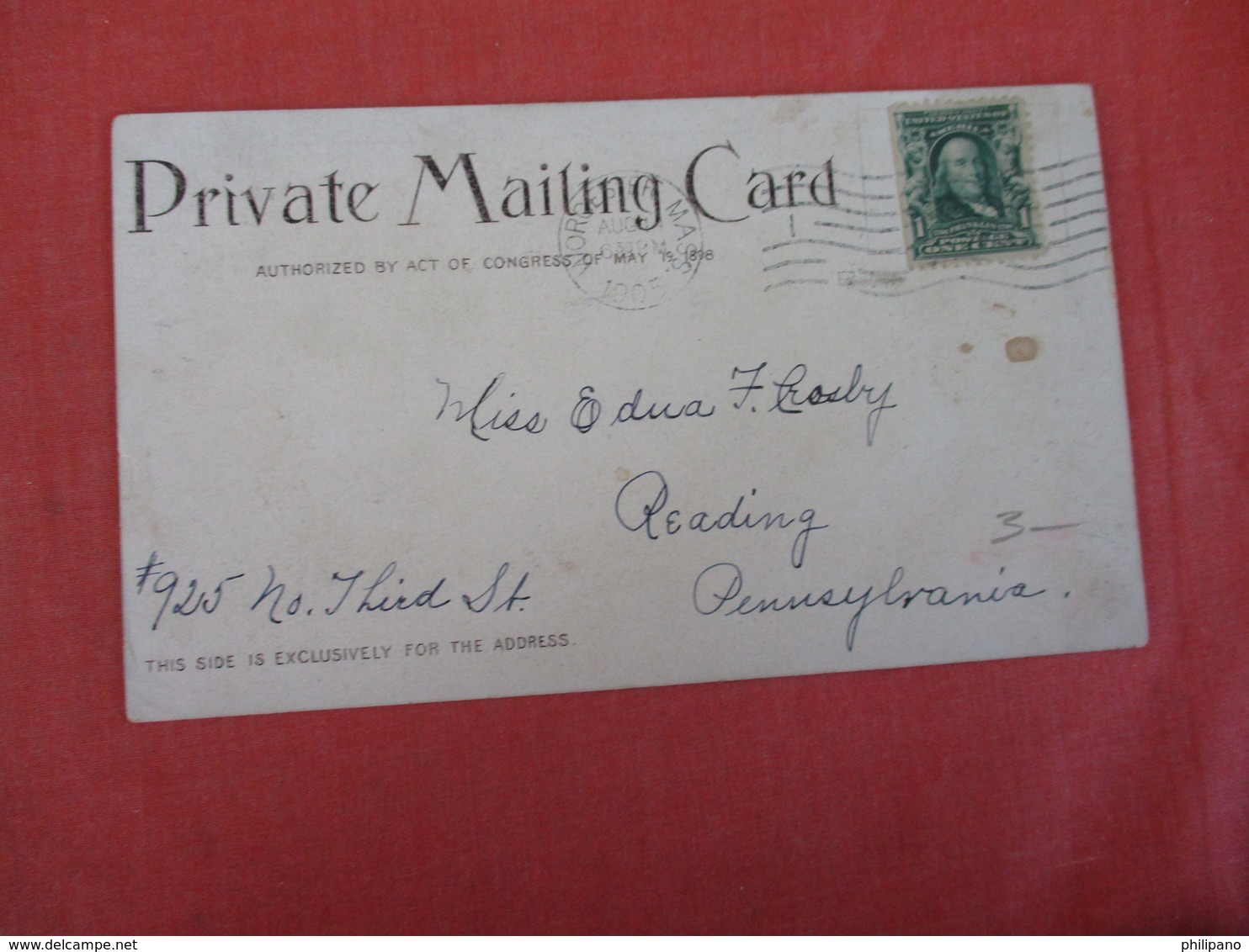 Private Mailing Card  Bensdorp's Royal Dutch Cocoa & Chocolates  Ref 3025 - Advertising