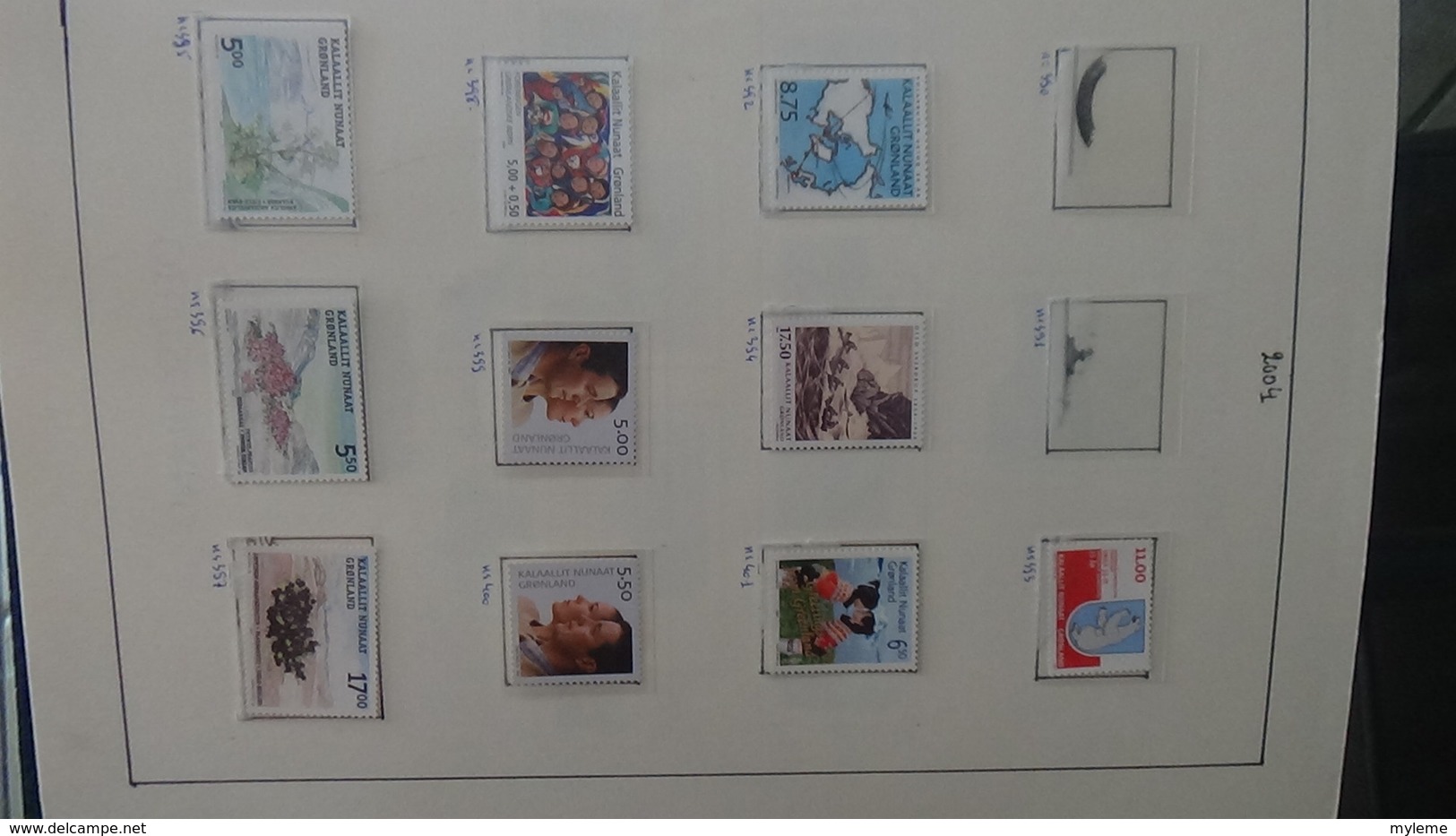 Collection de timbres et blocs ** du Groendland. PORT OFFERT DES 50 EUROS D'ACHATS. Voir commentaires