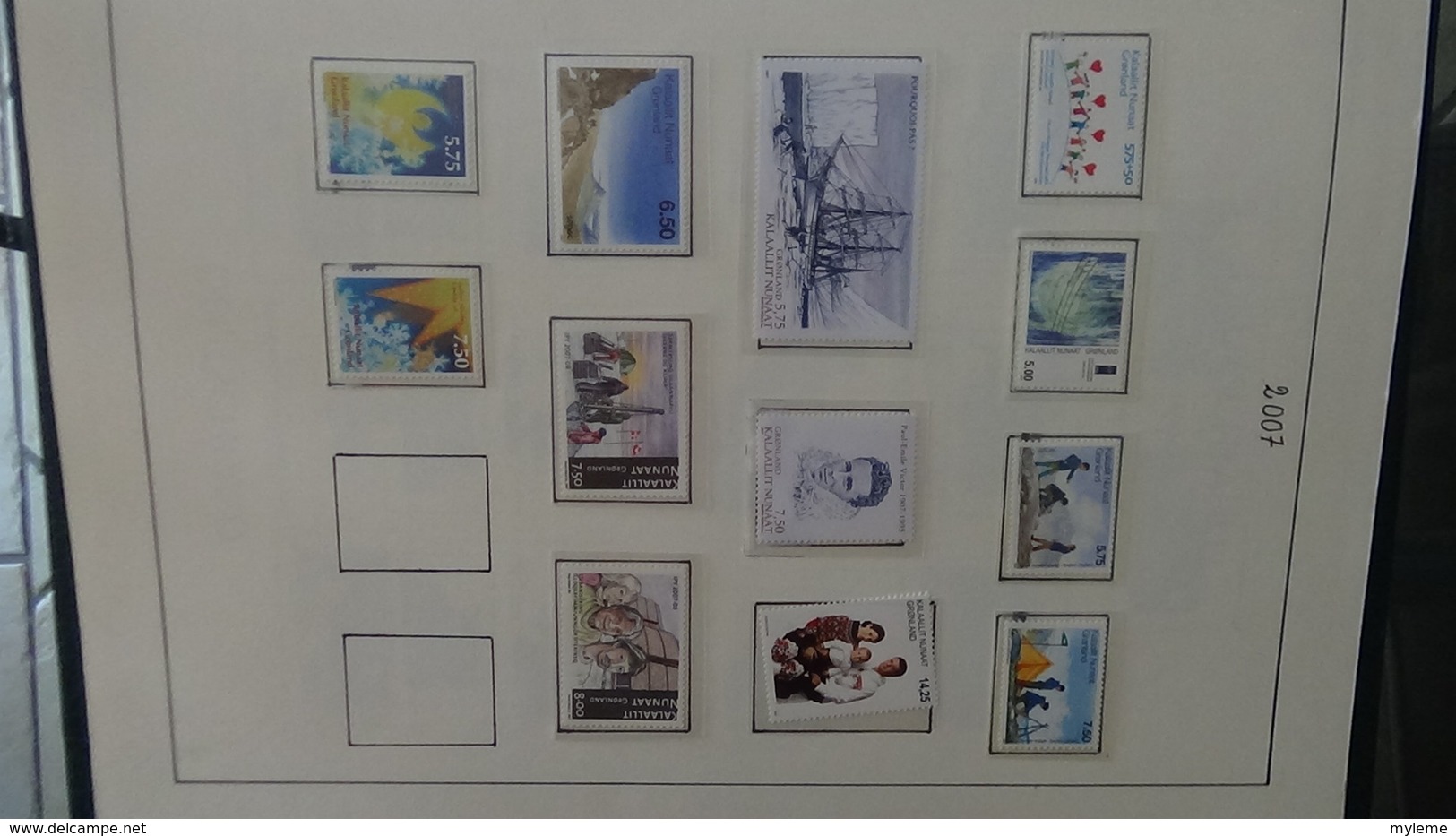 Collection de timbres et blocs ** du Groendland. PORT OFFERT DES 50 EUROS D'ACHATS. Voir commentaires