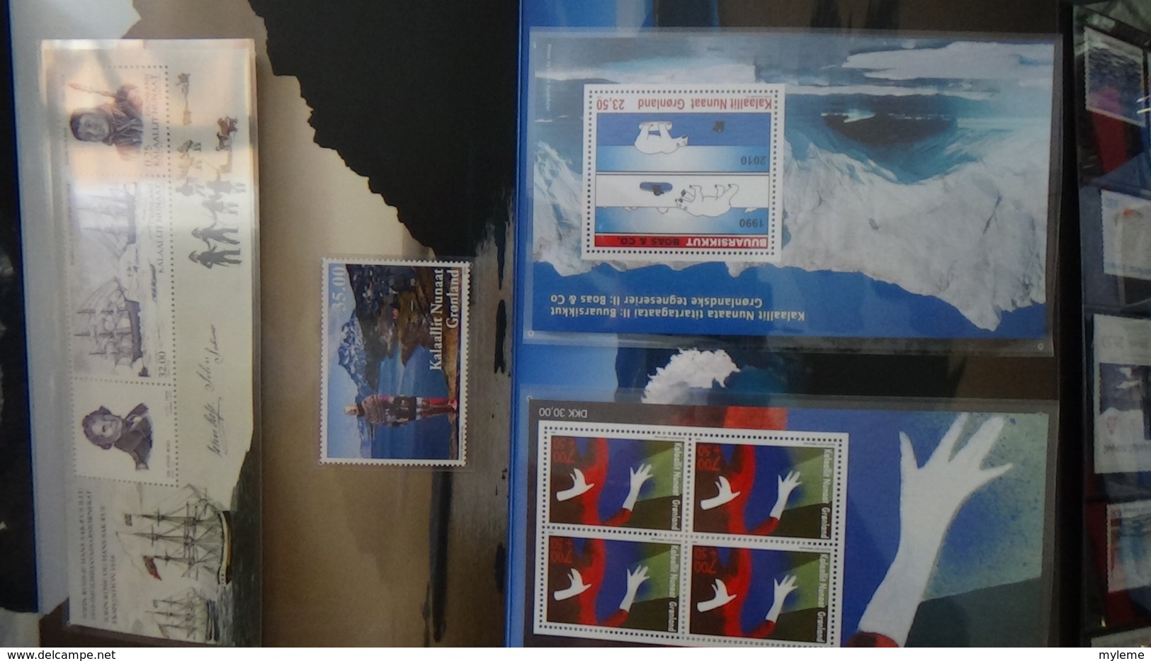 Collection de timbres et blocs ** du Groendland. PORT OFFERT DES 50 EUROS D'ACHATS. Voir commentaires