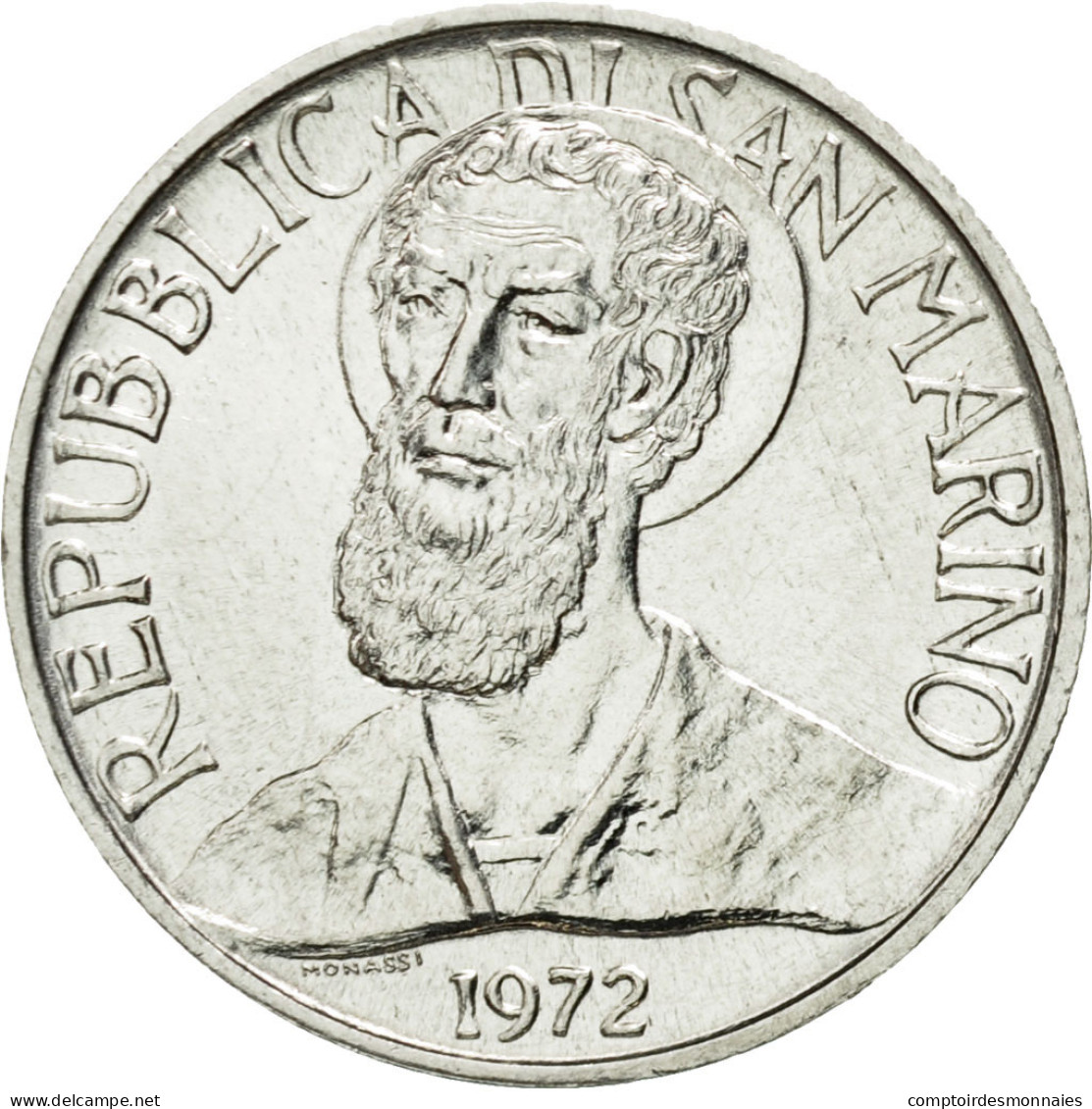 Monnaie, San Marino, 5 Lire, 1972, Rome, SUP, Aluminium, KM:16 - Saint-Marin