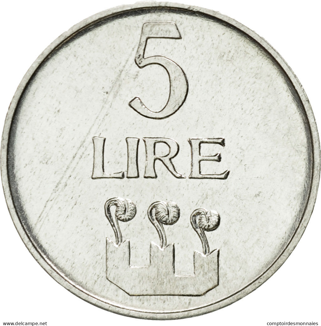 Monnaie, San Marino, 5 Lire, 1972, Rome, SUP, Aluminium, KM:16 - Saint-Marin