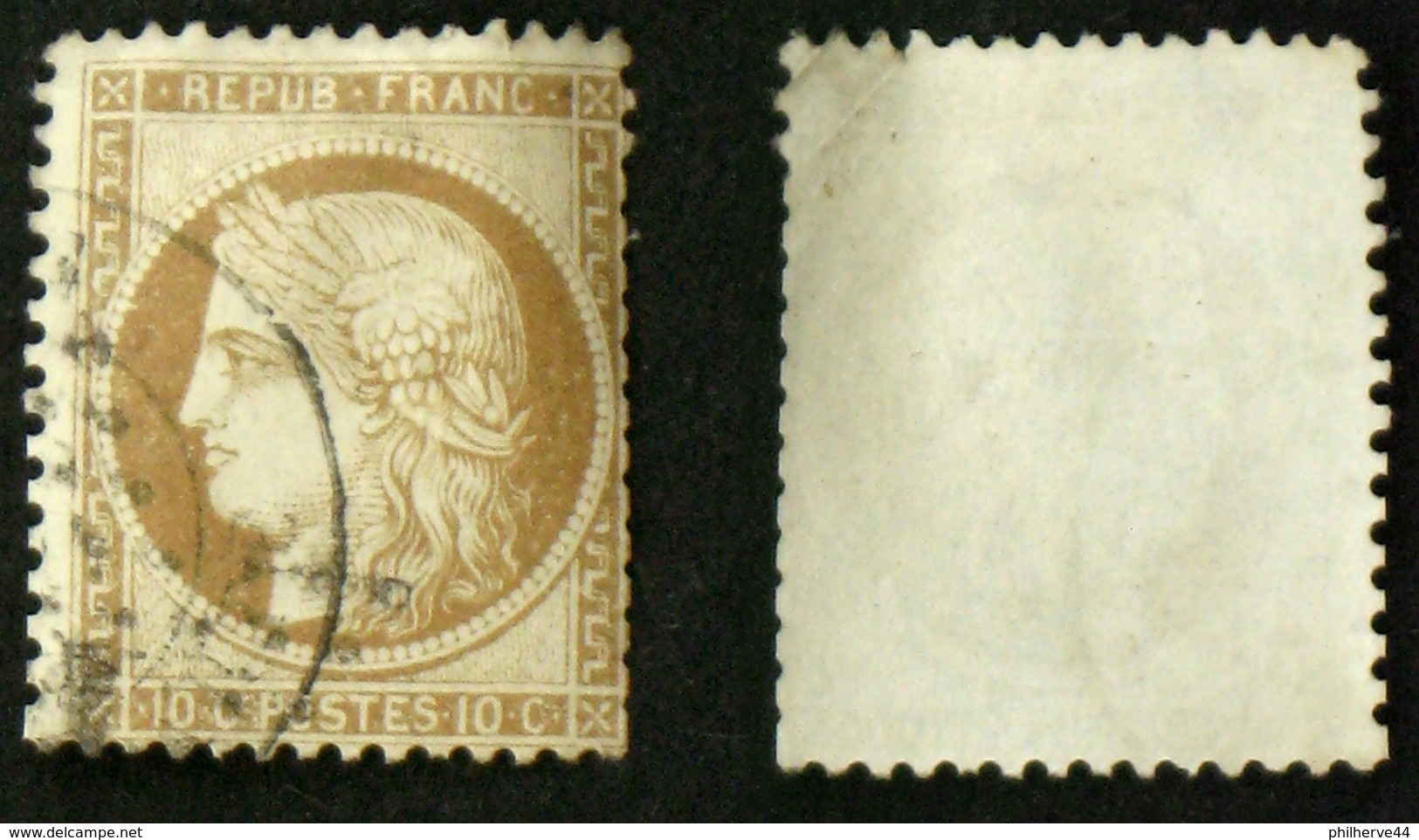 N° 36 10c Bistre CERES Siège De Paris B Cote 110€ - 1870 Siege Of Paris