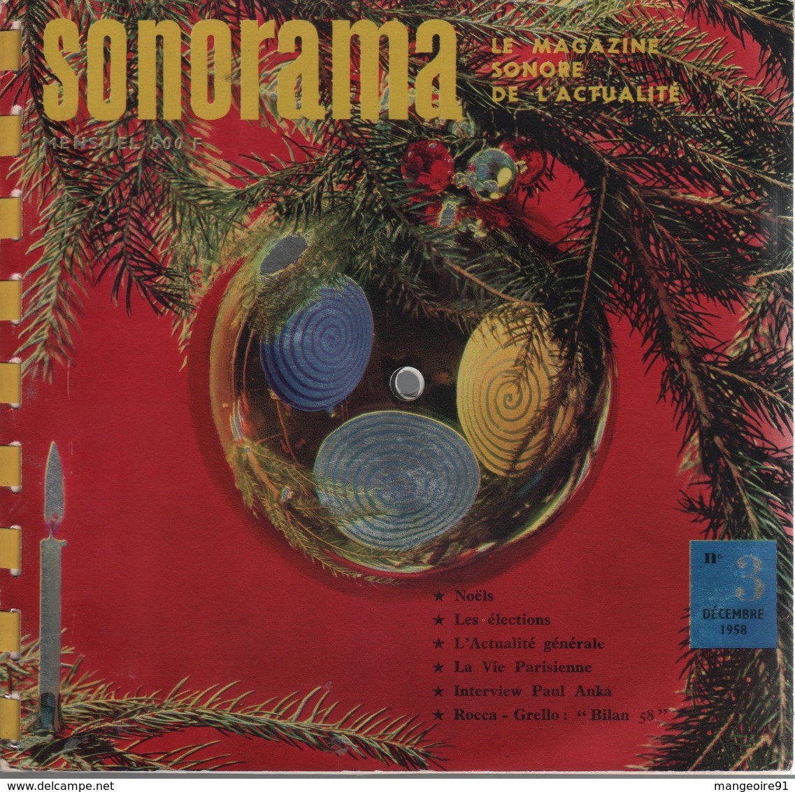 Sonorama Magazine N° 3 Décembre 1958 - Formats Spéciaux