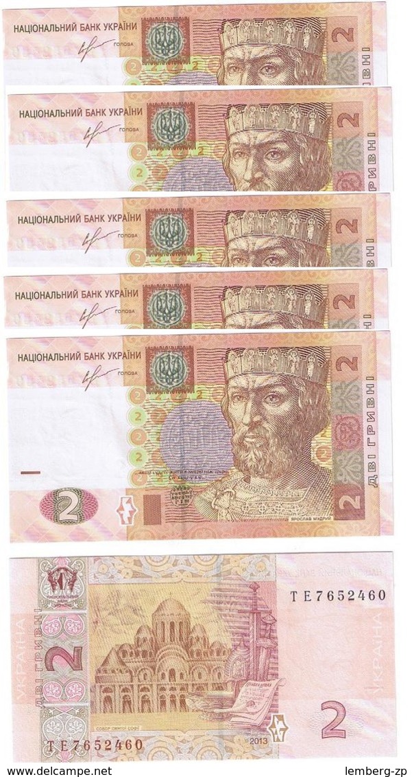 Ukraine - 10 Pcs X 2 Hryvni 2013 UNC Lemberg-Zp - Ukraine