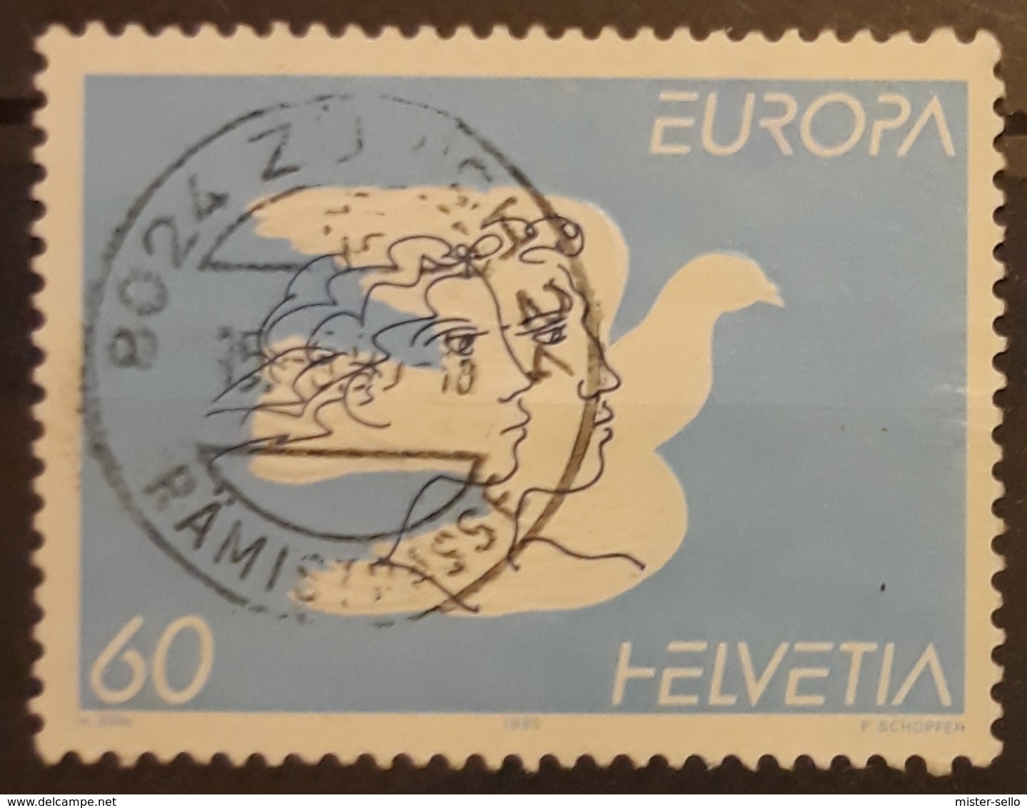 SUIZA 1995 EUROPA Stamps - Peace And Freedom. USADO - USED. - Usados