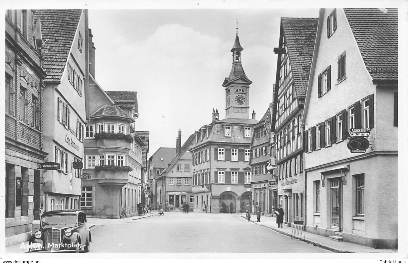 Aalen. Marktplatz - 1955 - Oldtimer - Aalen