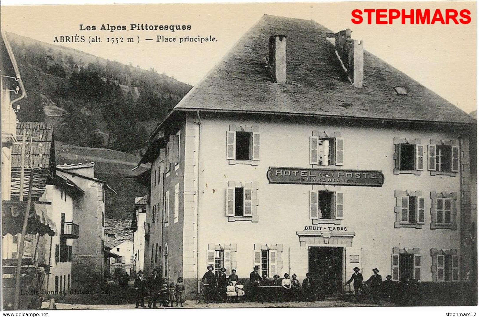 CPA 05 : ABRIES - CARTE NEUVE - PLACE PRINCIPALE - Alpes Pittoresques - édition  LOUIS BONNET - Other & Unclassified