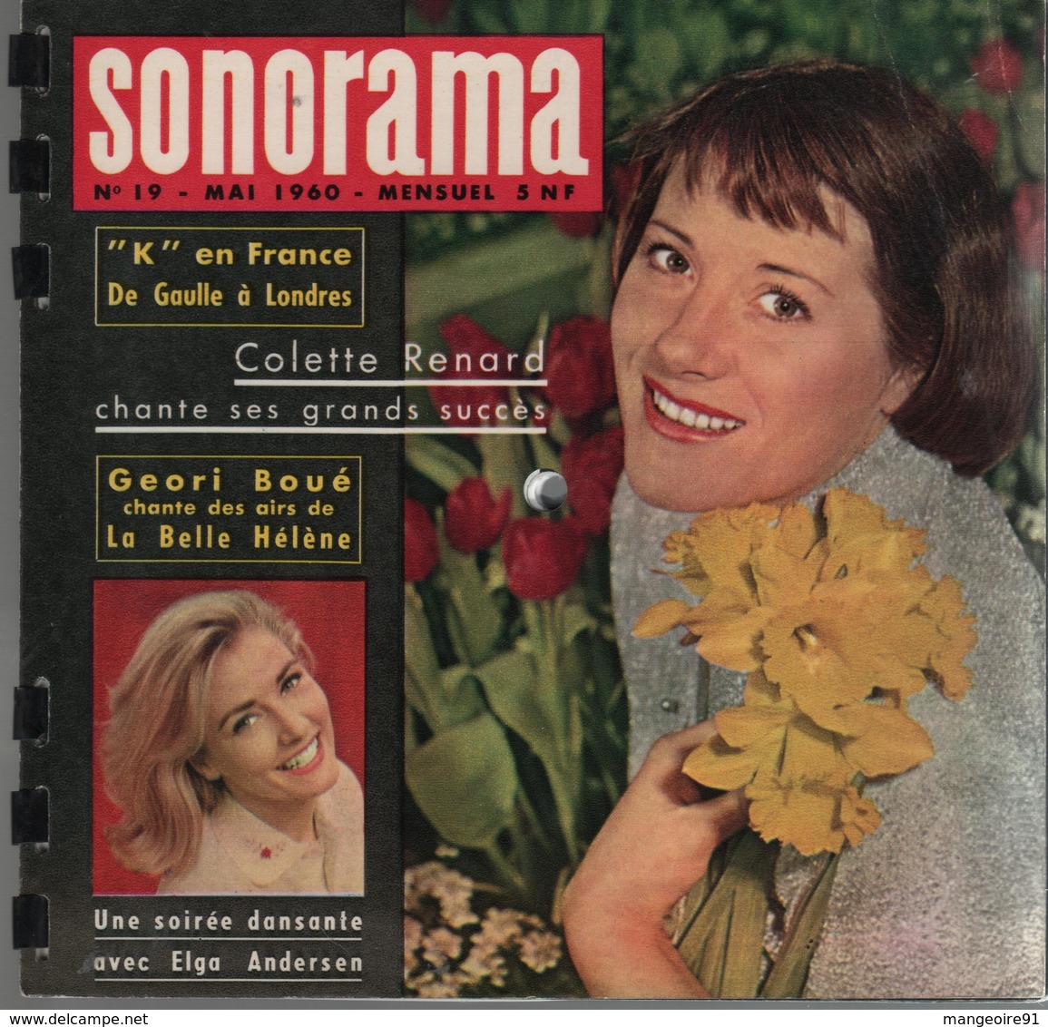 Sonorama Magazine N° 19 Mai 1960 Colette Renard Chante Ses Grands Succès - Formats Spéciaux