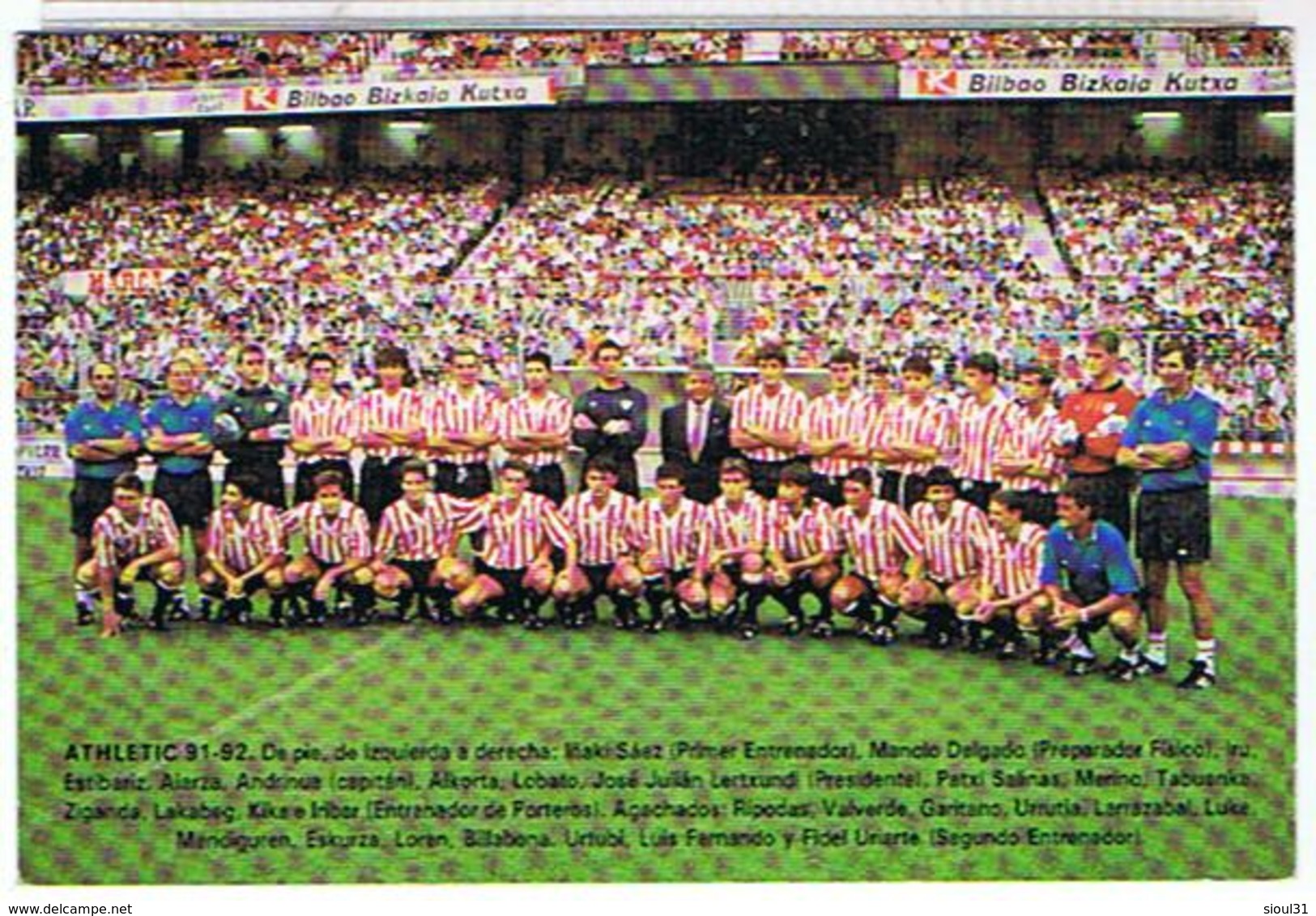 ESPAGNE   -   FOOT-    ATHLETIC  BILBAO  1991 - 92       TBE - Football