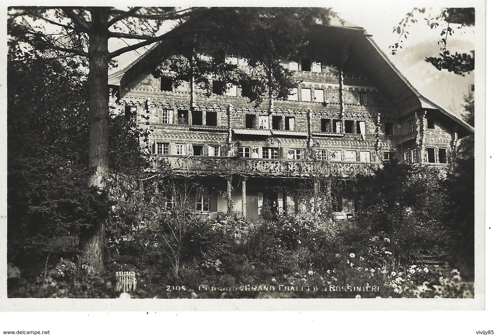 ROSSINIERES - ( SUISSE ) - T.Belle Vue De La Pension Du " Grand Châlet " - Rossinière