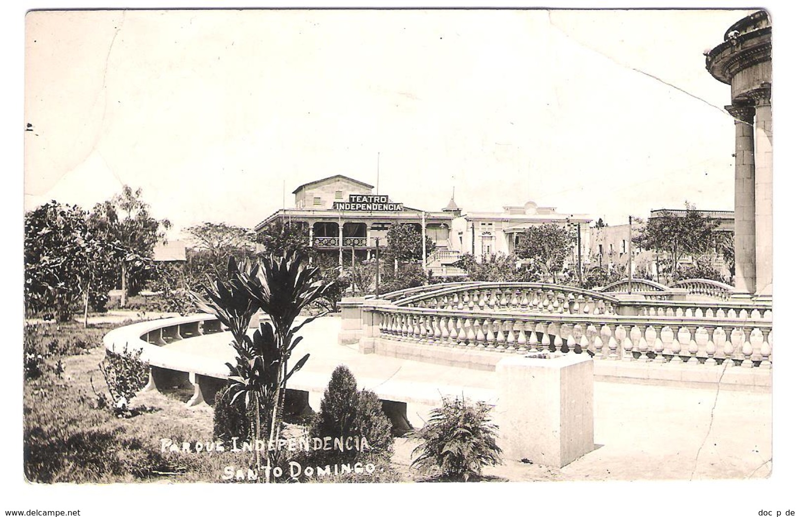 Republica Dominicana - Santo Domingo - Parque Independencia - Old Card With Stamp - 1928 - Dominican Republic