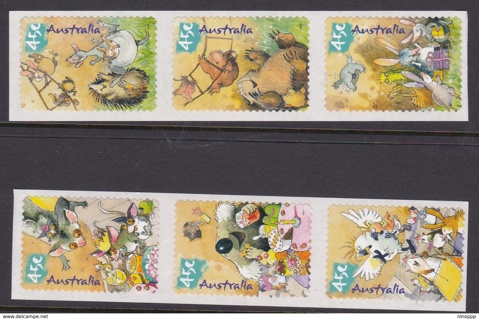 Australia ASC 1946a-1951a 2001 Wild Babies, Peel And Stick, Mint Never Hinged - Mint Stamps