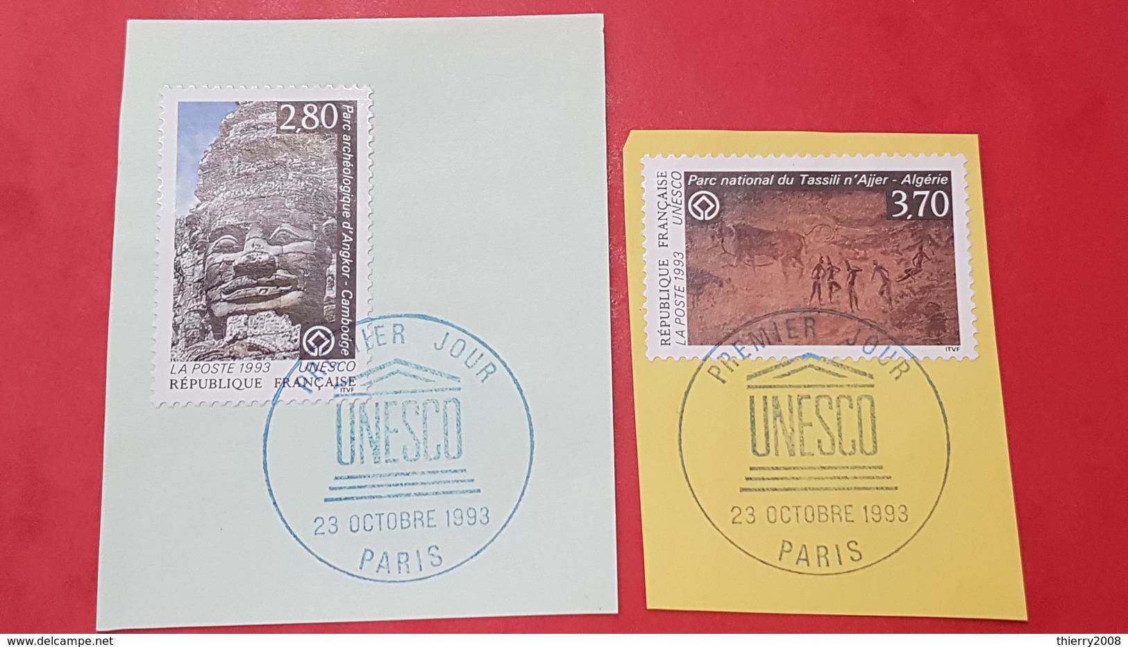 Timbres De Service N° 110 à 111 Avec Oblitèration Bleu De L'Unesco  TTB - Used