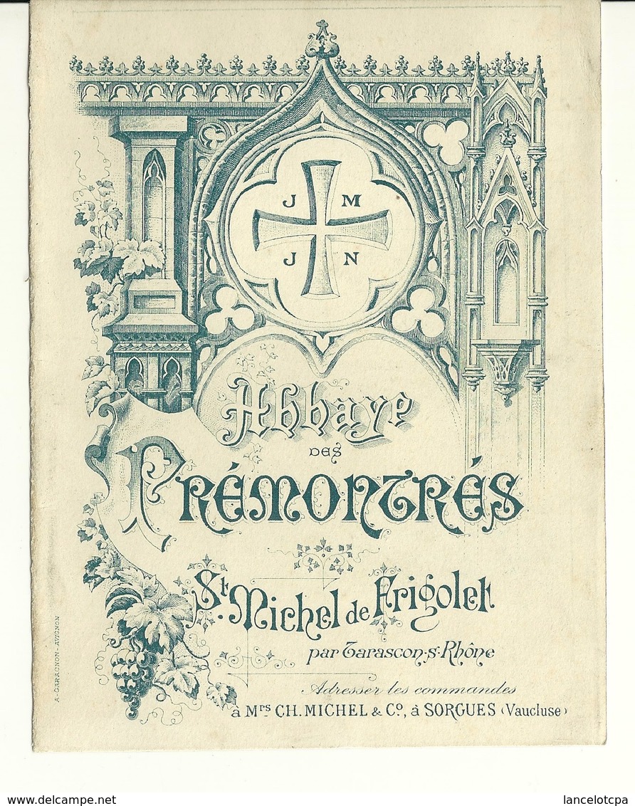 CARTE RELIGIEUSE / ABBAYE DES PREMONTRES à SAINT MICHEL DE GRIGOLET - Religion & Esotericism