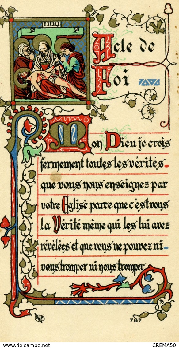 5 Images Pieuses - Belles Enluminures - - Santini