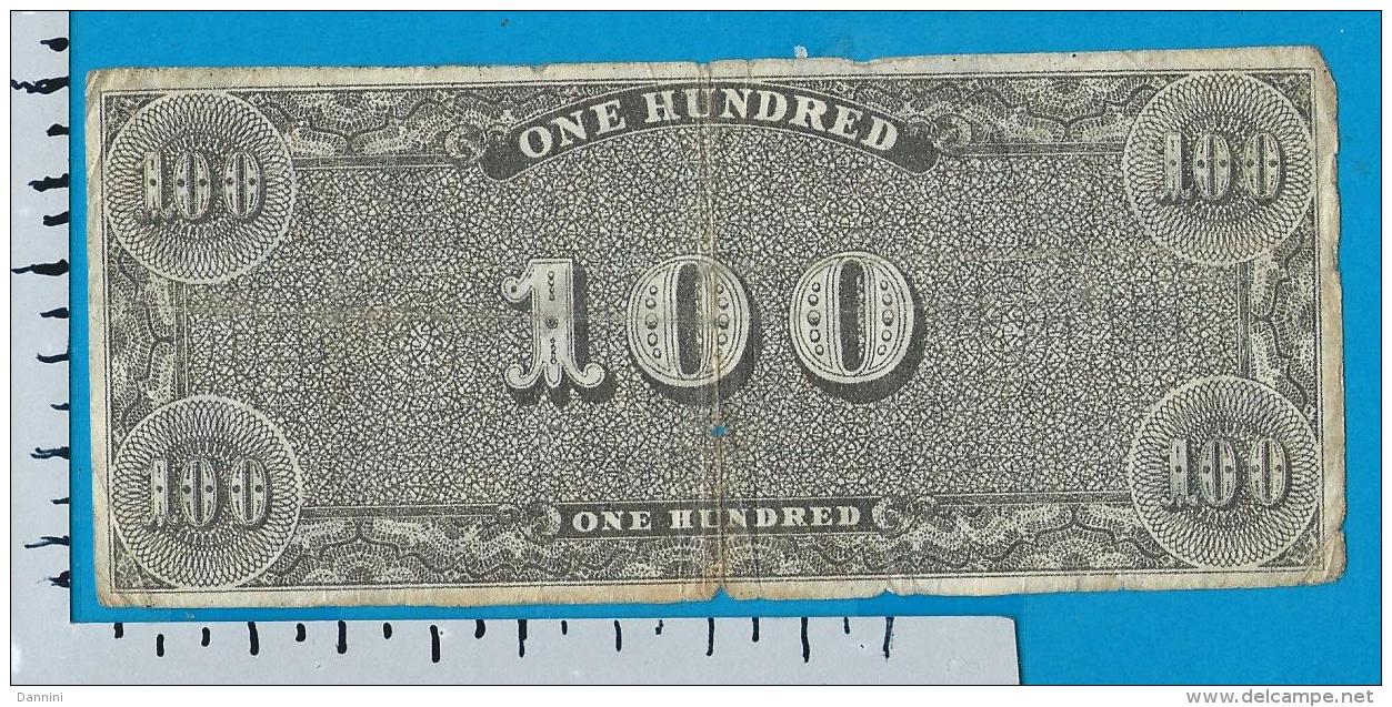 One Hundred Dollars   Richmond    Confederate States Of America   1864   No. 801 - Autres & Non Classés