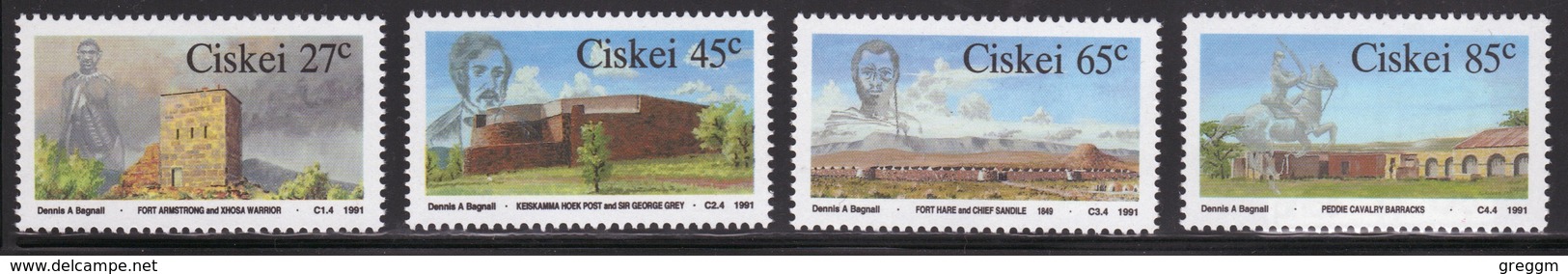 Ciskei Set Of Stamps To Celebrate 19th Century Frontier Forts From 1991. - Ciskei