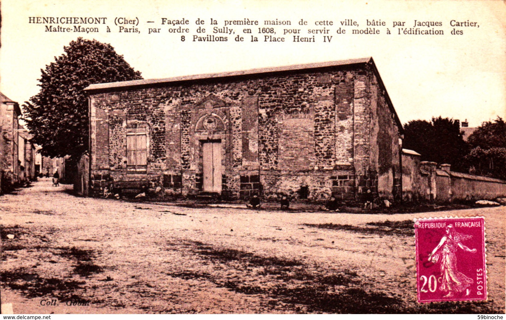 Henrichemont. Façade De La Première Maison Bâtie Par Jacques Cartier. - Henrichemont