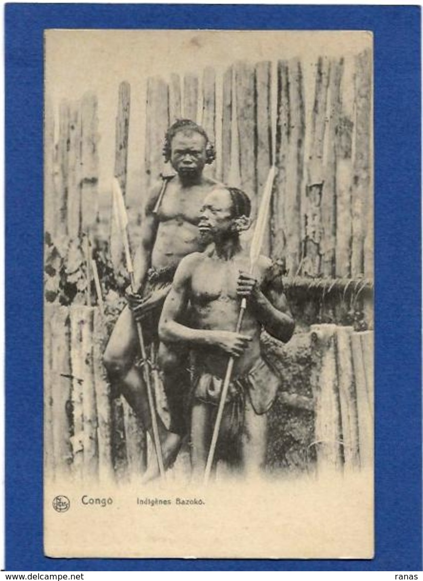 CPA Congo Belge Type Ethnic Bazoko Circulé - Congo Belge