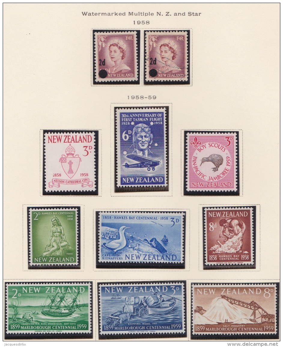 New Zealand    .     SG   .     Page  With Stamps    .       *   .    Mint-hinged   .   /   .   Ongebruikt - Ongebruikt