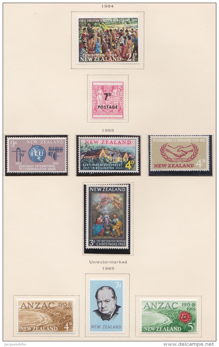 New Zealand    .     SG   .    Page With Stamps       .       *   .    Mint-hinged   .   /   .   Ongebruikt - Ungebraucht