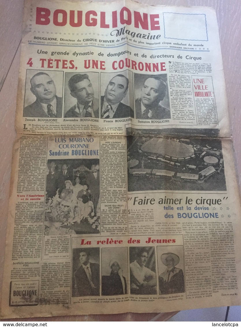 BOUGLIONE MAGAZINE 1956 - 1950 à Nos Jours