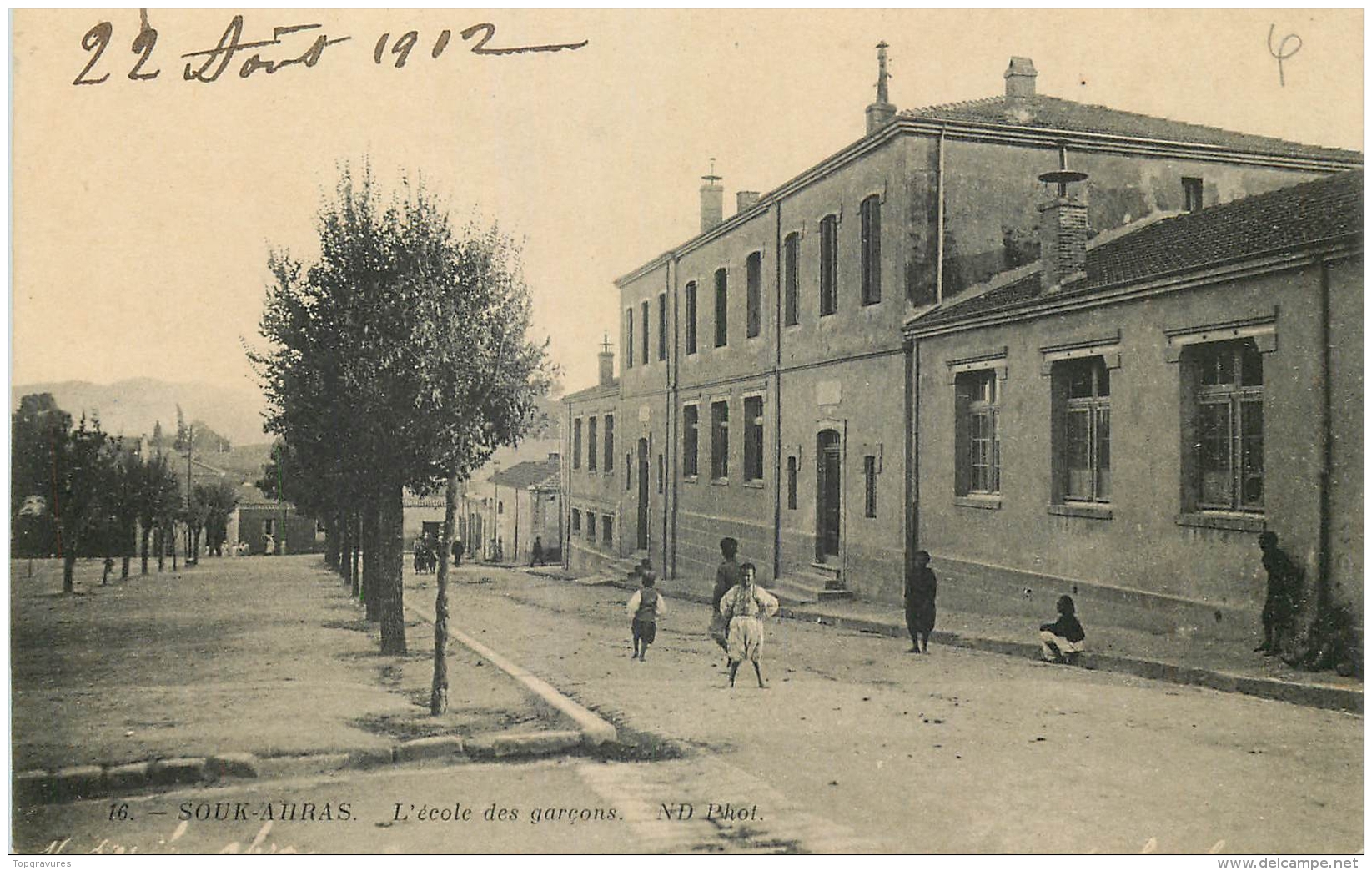 ALGERIE SOUK-AHRAS ECOLE DES GARCONS ANIMEE ND - Souk Ahras