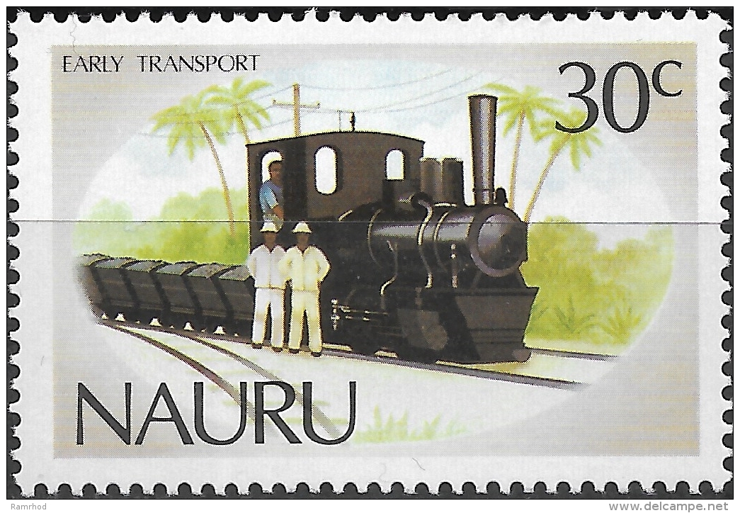 NAURU 1986 Early Transport On Nauru - 30c - German-built Steam Locomotive, 1910 MH - Nauru