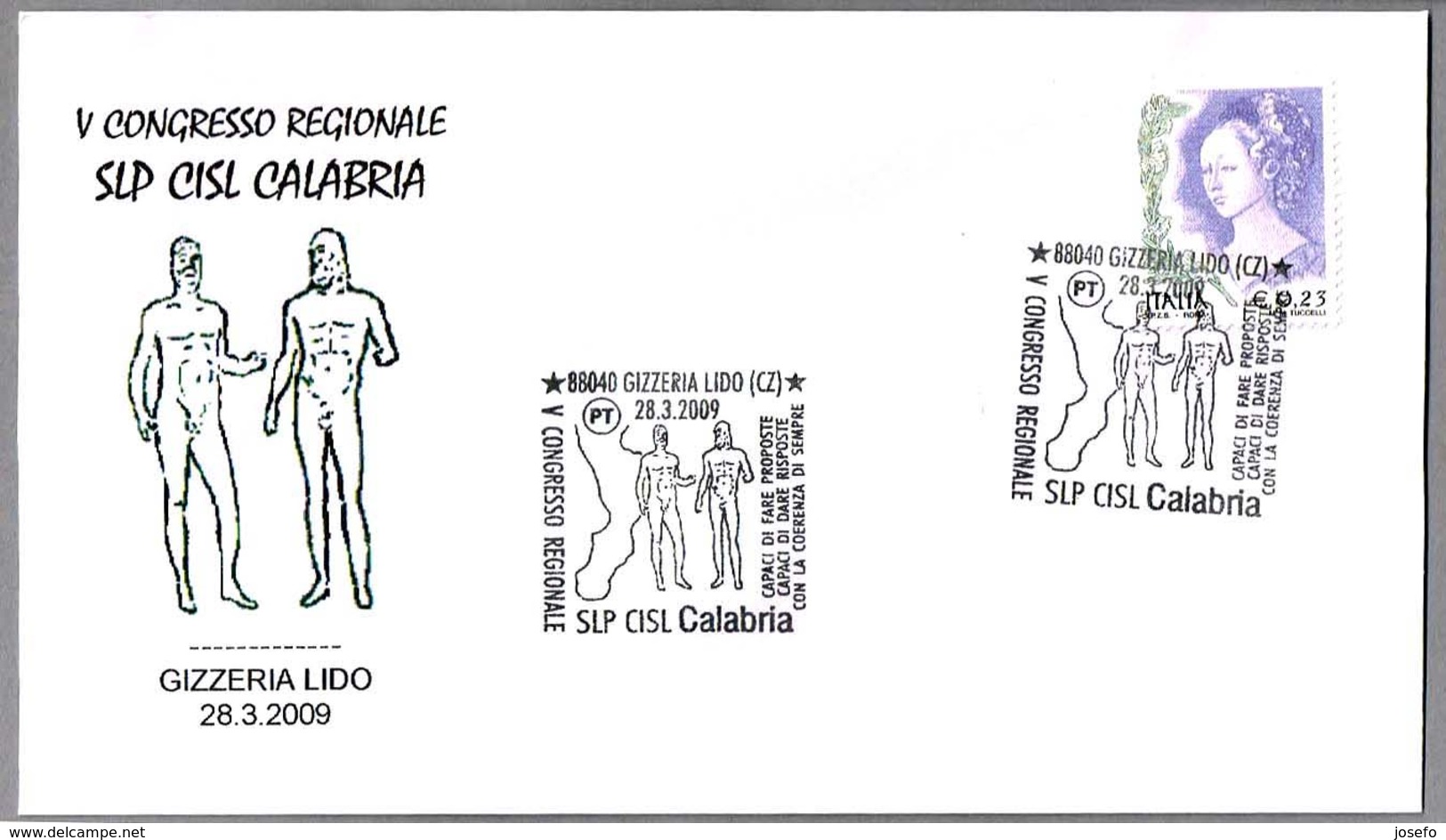 V Congreso Regional SLP CISL Calabria. Desnudo - Nude. Gizzeria Lido, Catanzaro, 2009 - Arqueología