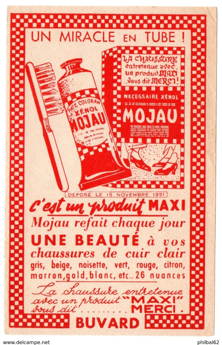 Buvard Cirage, Produit Maxi. Mojau Pour Les Chaussures. - Produits Ménagers