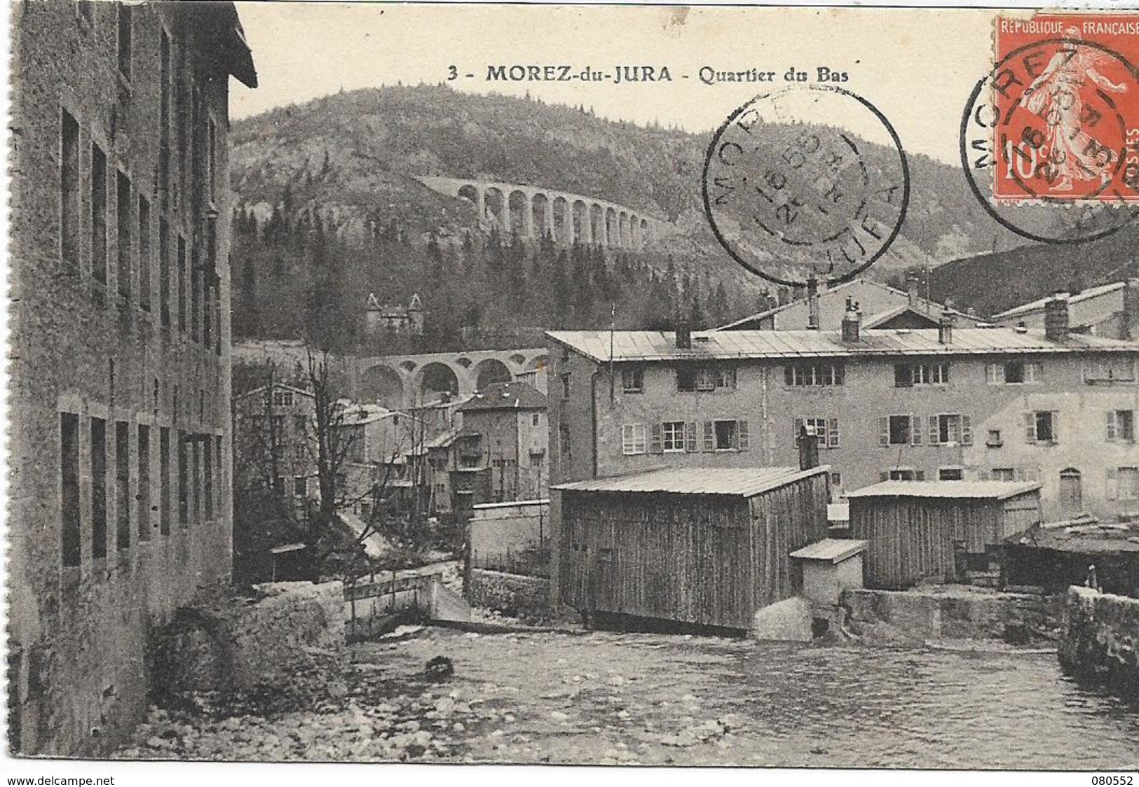 39 MOREZ . Quartier Du Bas, ,édit : ,  écrite En 1913 , état Extra - Altri & Non Classificati