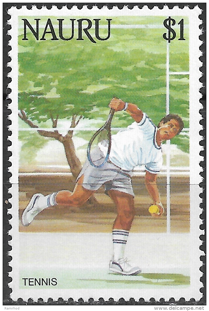 NAURU 1984 Life In Nauru - $1 - Tennis Player MH - Nauru