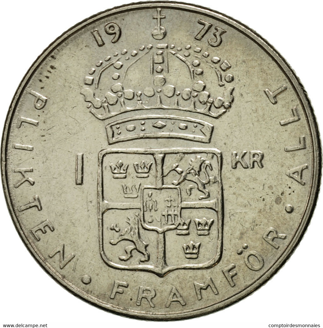 Monnaie, Suède, Gustaf VI, Krona, 1973, SUP, Copper-Nickel Clad Copper, KM:826a - Suède