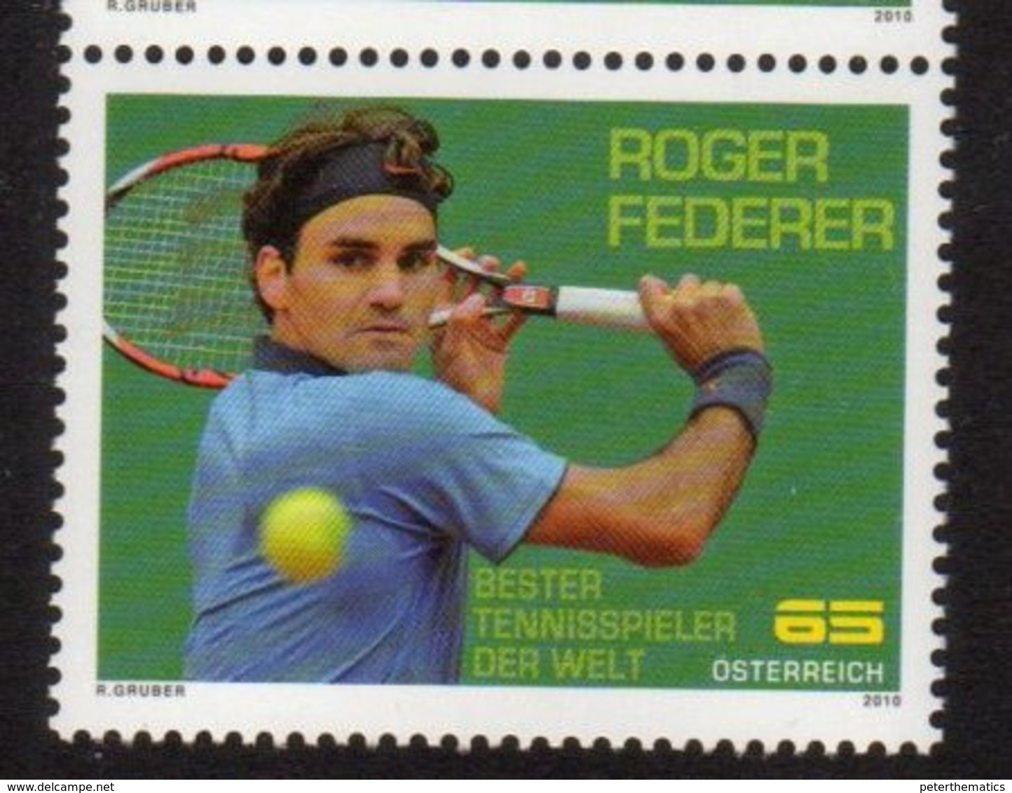 AUSTRIA, 2010, MNH, TENNIS, ROGER FEDERER, 1v - Other & Unclassified